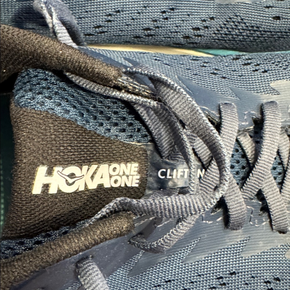Men’s Hoka One One Navy and Green Sneakers, 12 - Picture 11 of 12